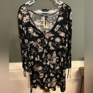 Black flower dress